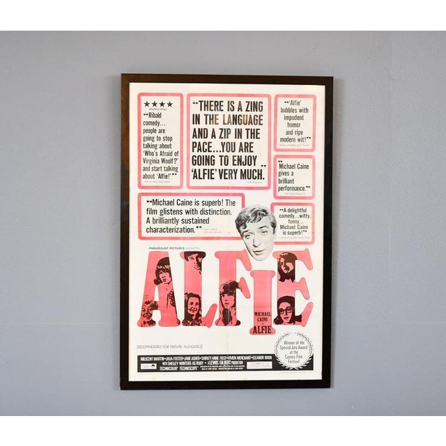 Vintage Framed US Alfie Film Poster, 1960s For Sale - Image 9 of 9