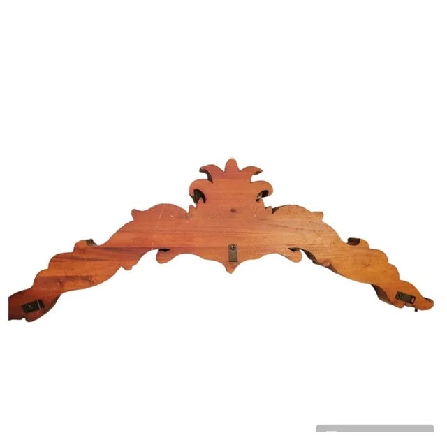 English Vintage Solid Wood Pineapple Carved Piedemont Wall Plaque Room Decor For Sale - Image 3 of 11