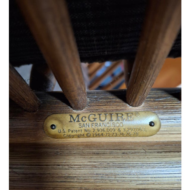 Set of 4 McGuire Bamboo Dining Side Chairs For Sale In San Francisco - Image 6 of 6