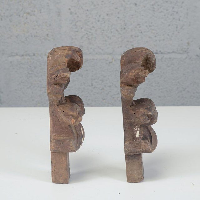 Antique Carved Decorations, 1700s, Set of 2 For Sale - Image 4 of 8