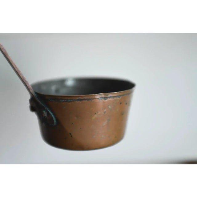Metal Large Copper Tin Lined Ladle Rustic European For Sale - Image 7 of 8