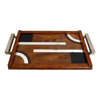 Vintage Art Deco Tabletop with Graphic Decor, 1930s For Sale