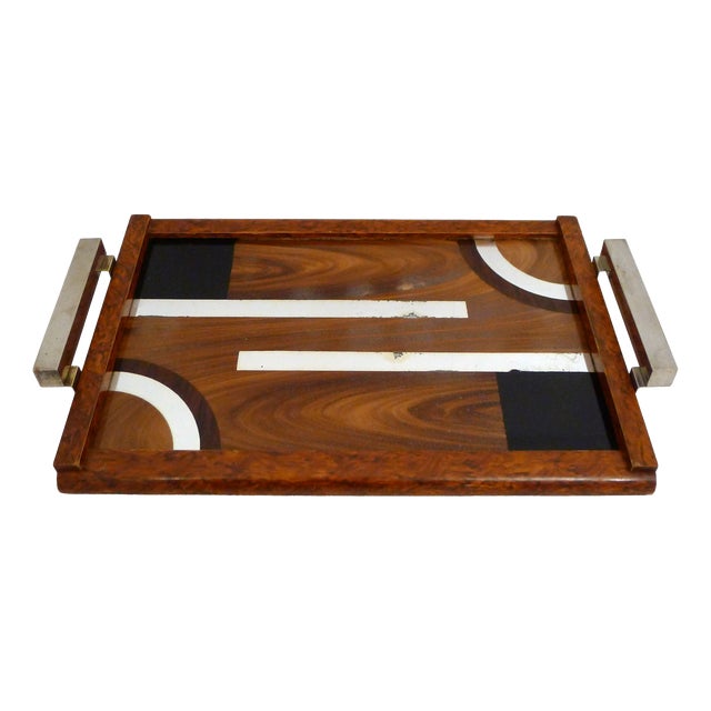 Vintage Art Deco Tabletop with Graphic Decor, 1930s For Sale