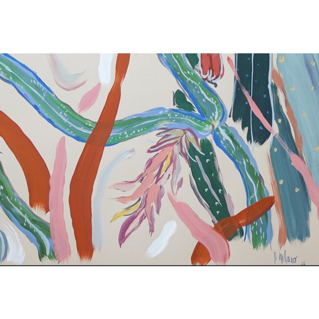 Paper 2026, Illustration Style Painting, Blooming Cacti, Desert Cactus Diptych, Acrylic Paint on Watercolor Paper by Romina Milano For Sale - Image 7 of 10