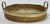 Mid-Century Modern Vintage Gabriella Crespi Style Brass Rim Coiled Rattan Tray For Sale - Image 3 of 8