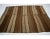 Contemporary 1960s Vintage Striped Brown Natural Kilim Rug- 6′ × 8′4″ For Sale - Image 3 of 7
