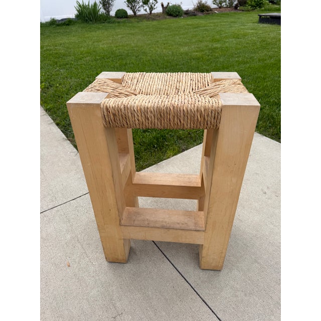 Custom stools by Landon Cole Furniture of Los Angeles. Design inspired by James Perse's Helena Bar Stools. Original price:...