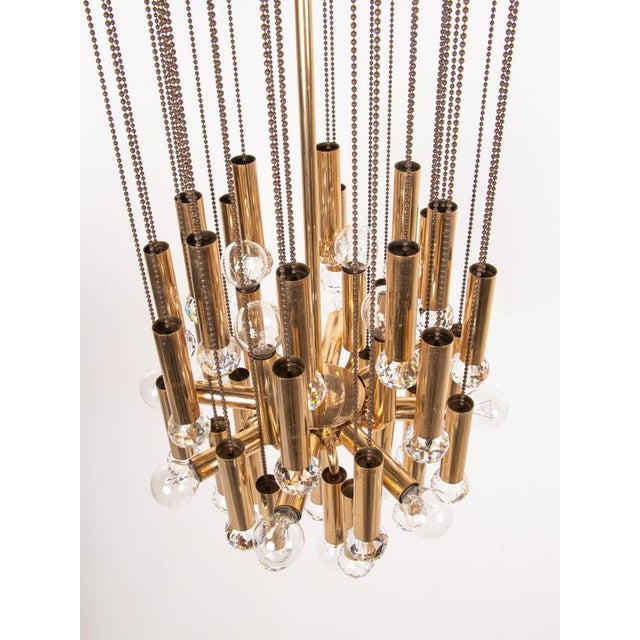 1960s Cascading 36 Chandelier Swarovski Crystal Gilt Brass by Ernst Palme, 1960 For Sale - Image 5 of 16