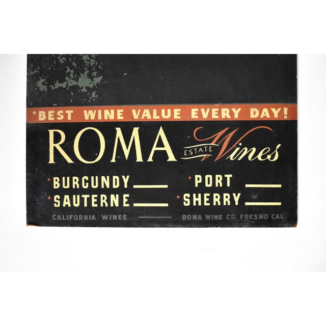 Vintage Wine Menu Chalkboard For Sale In San Francisco - Image 6 of 8
