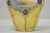Early 20th Century Antique Nippon Hand Painted Porcelain Moriage Mountain Scene Small Yellow Vase For Sale - Image 5 of 12