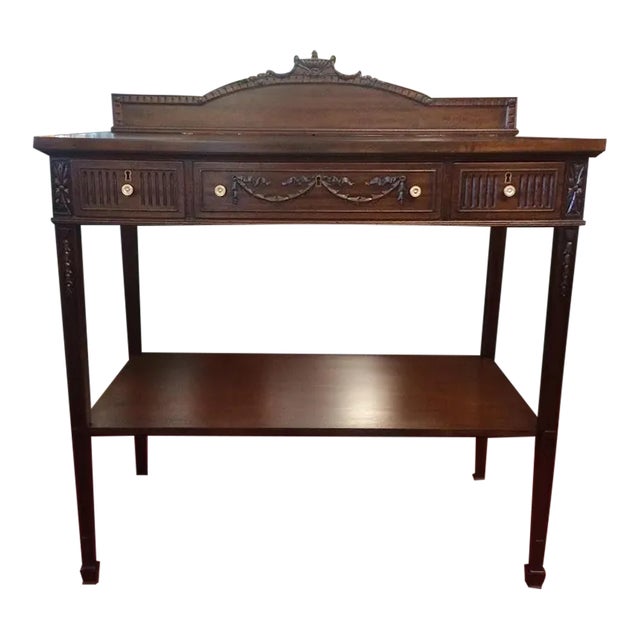 Antique Federal Revival Server Table, Small Antique Sideboard | Chairish