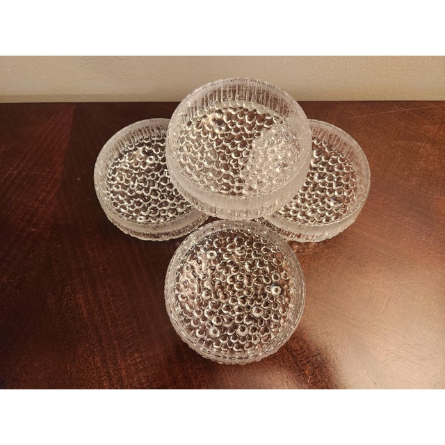 Mid-Century Modern Vintage Iittala Ultima Thule 3 Toed Round Dessert Fruit Bowls, Finland- Set of 4 For Sale - Image 3 of 12