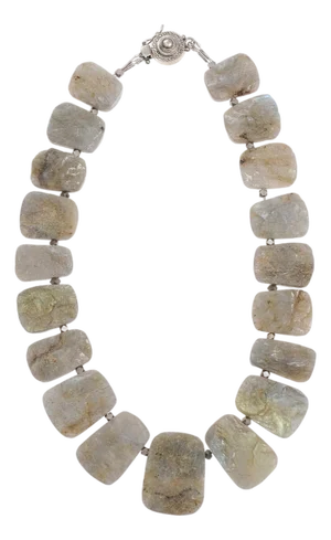 Spectacular Raw Labradorite Necklace