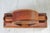 Vintage Quartz Traditional Style Leather Wrapped Wooden Mantel Clock For Sale - Image 11 of 16