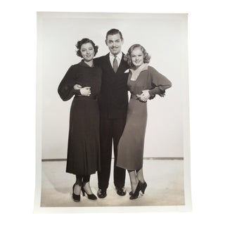 Vintage Myrna Loy, Jean Harlow, & Clark Gable Photo Stamped Clarence Sinclair Bull For Sale