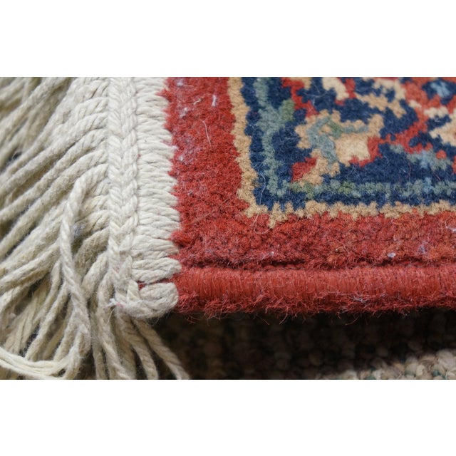 Vintage Belgium Synthetic Woven Abstract Rug Runner Carpet Mat 24" X 36" For Sale - Image 9 of 12