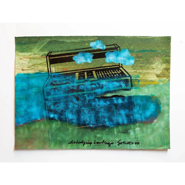 Mid 20th Century Iain Baxter "Dislodging Landscape" Conceptual Monoprint Painting For Sale - Image 5 of 5