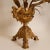 French Country Antique French Candelabra Gold Bronze Brass Church Candelabra Opaline Glass Flowers For Sale - Image 3 of 11