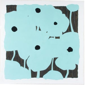 Donald Sultan Blue Poppies Print