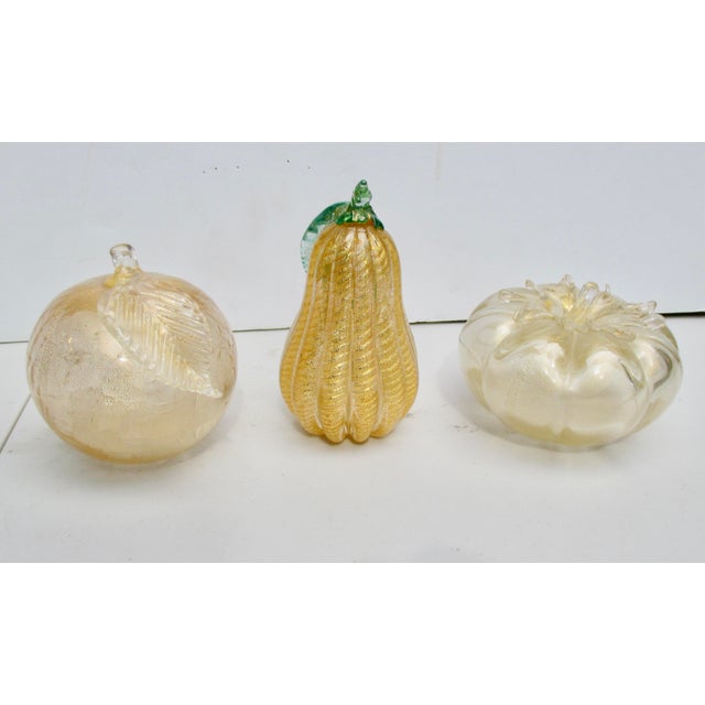 Mid-Century Modern Vintage Murano Fruit -Group of 3 For Sale - Image 3 of 5