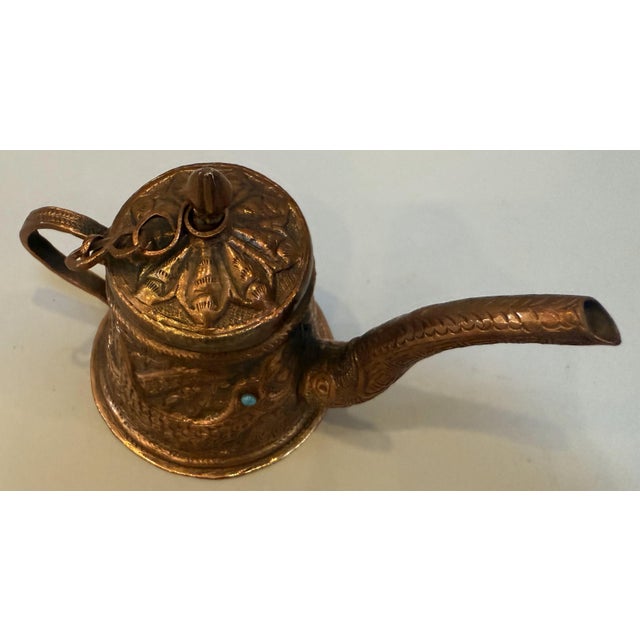 Brass 18th Century Indian "Bidri Ware" Hookah Base For Sale - Image 8 of 11