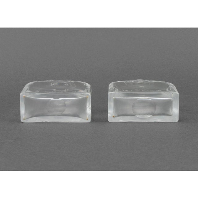 French Etched Glass Perfume Bottles, 5 For Sale - Image 9 of 13