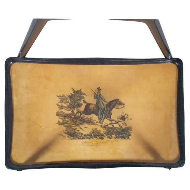 Italian Serving Bar Cart in Sculptural Wood from Cassina, 1954 For Sale - Image 3 of 5