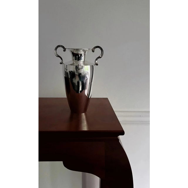 Antique Silver-Plated Vase, 1900s For Sale - Image 3 of 5