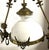 Gold Antique Brass and Glass 7-Light Chandelier from H. Luppens Bruxelles, 1920s For Sale - Image 8 of 10