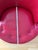 1960s Red MCM Round Lounge Chair Faux Leather For Sale - Image 4 of 7