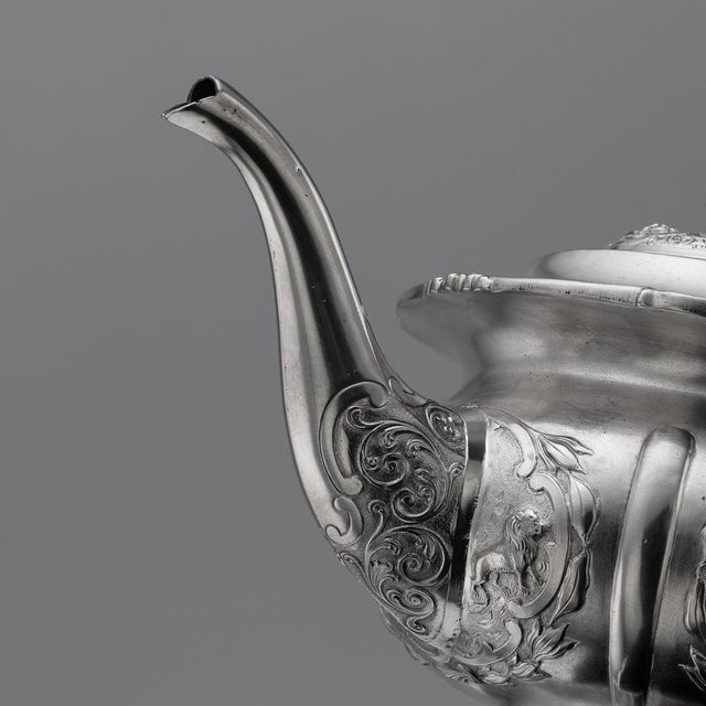 Antique Indian Silver Tea Set from Bangalore, 1890, Set of 3 For Sale - Image 12 of 18