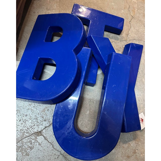 Shabby Chic Vintage 1970s Sign Letters. S/4 For Sale - Image 3 of 4