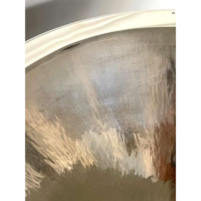 Large and Stunning Sculptural Silver Vessel Graziella Laffi For Sale - Image 9 of 18