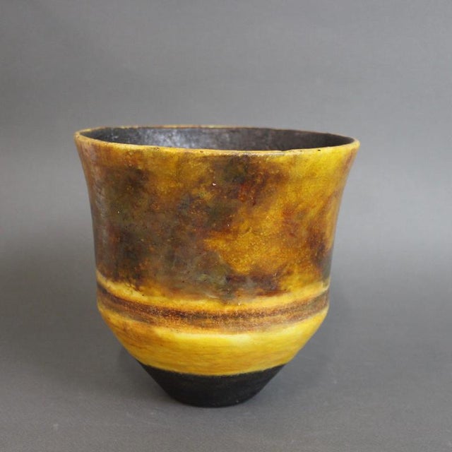 1960s Vintage Italian Ceramic Cachepot by Guido Gambone, 1960s For Sale - Image 5 of 18