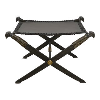 Maitland Smith Iron Bench W. Eagle Heads For Sale