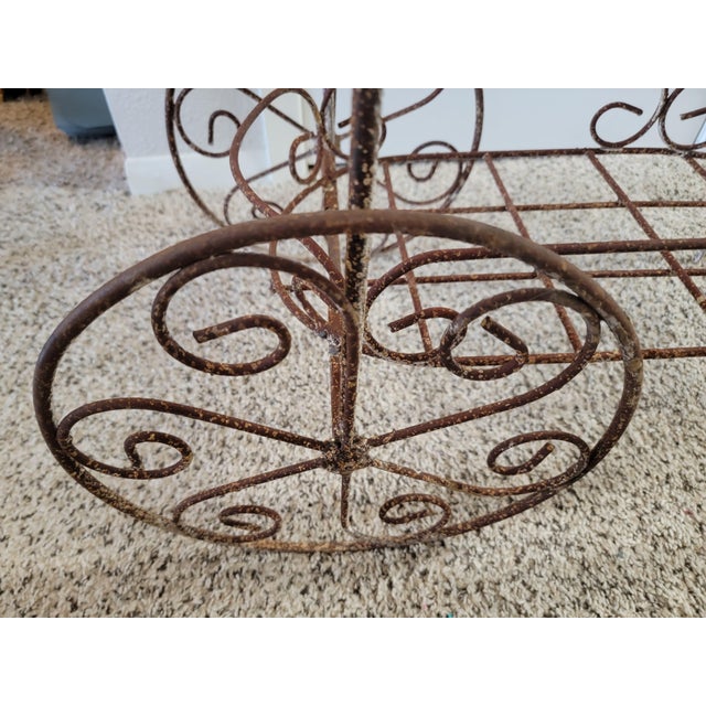 Rustic Rustic Flower Cart Plant Stand For Sale - Image 3 of 4