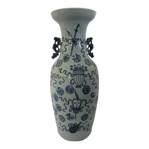 Mid 20th Century Chinese Blue and White Vase