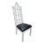 Hollywood Regency Chinese Pagoda Style White Lacquered With Leather Seat Chair For Sale