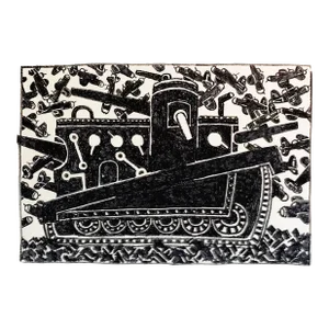 Tank of the Future, Seymour Chwast Marker on Paper