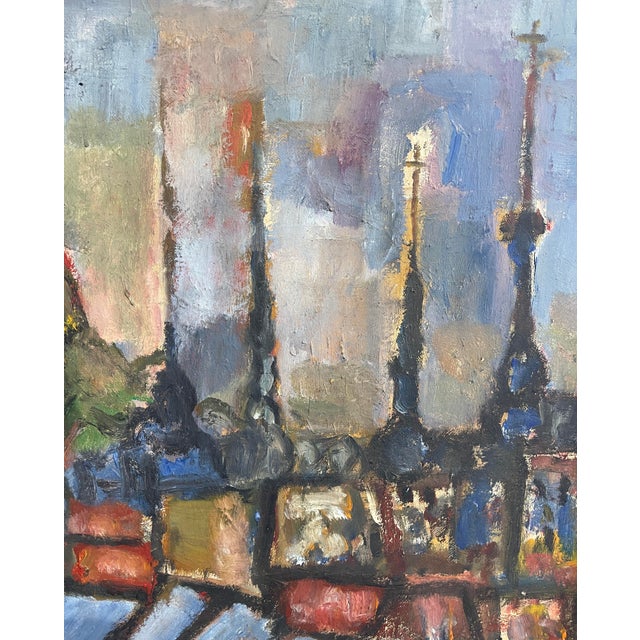 1960s 1960s Coit Tower San Francisco Painting by Frank Koci For Sale - Image 5 of 9