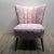 Wood Vintage Pink Cocktail Chair with Wooden Legs For Sale - Image 7 of 11