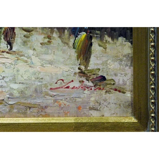 Brown Teakstein "The Walk" Original Oil on Canvas Framed Hand Signed For Sale - Image 8 of 8