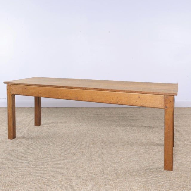 Farmhouse Antique English Pine Farmhouse Dining Table Rustic Country Kitchen Table - Circa 1910 For Sale - Image 3 of 5