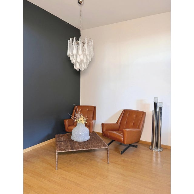 Italian Murano Glass Lattimo Petals Chandelier, 1990s For Sale - Image 6 of 18