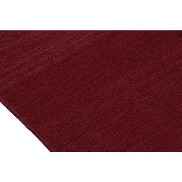 2010s Vintage Afghan Tribal Kilim Square Rug, in Red, From Rug & Kilim For Sale - Image 5 of 7