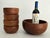 1970s Hand Turned Teak Wood Set of Bowls, 5 Pieces For Sale In Miami - Image 6 of 11