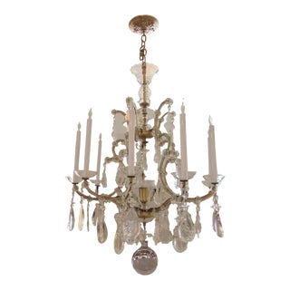 Large Vintage Maria Theresa Chandelier With 11 Lights Circa 1940's For Sale