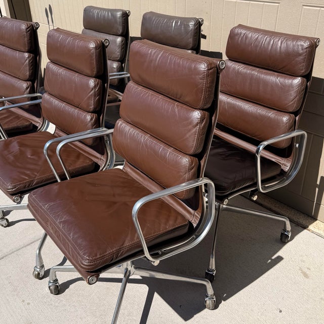 Herman Miller Eames Soft Pad Chairs for Herman Miller Model Ea420l For Sale - Image 4 of 12