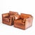 Mid-Century Modern Vintage Sofa and Club Chairs in Camel-Coloured Buffalo Leather from Roche Bobois, France, 1980s, Set of 3 For Sale - Image 3 of 18