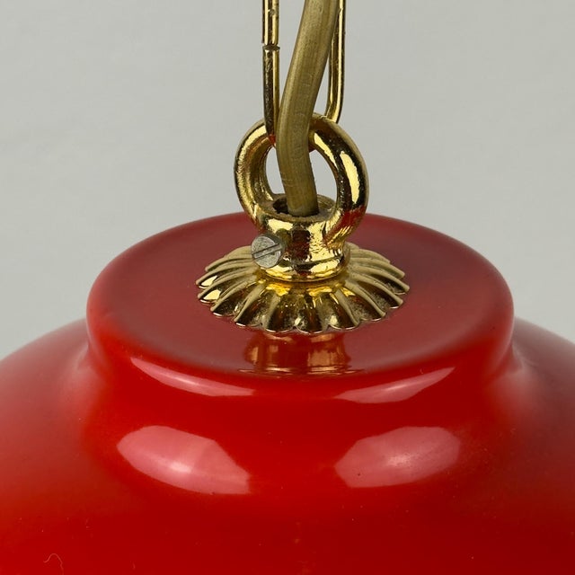 Vintage Opaline Glass Arianna Pendant Lamp by Piero Brombin for Artemide, Italy, 1980s For Sale - Image 15 of 18
